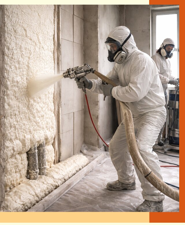 Напыление пенополиуретана в Лабинске от 8043 руб./м2 — услуги и монтаж ППУ | ТепломастерЛбк