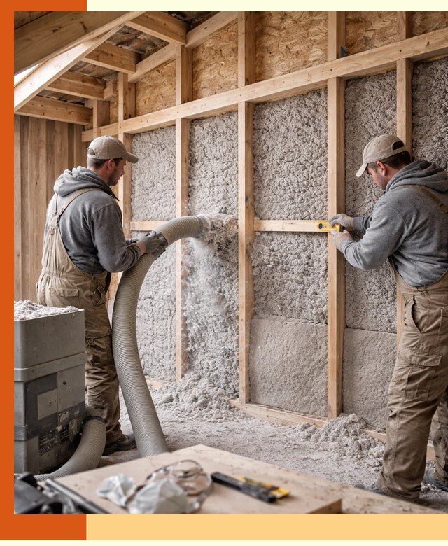 Утепление эковатой стен, потолков и перекрытий в Лабинске