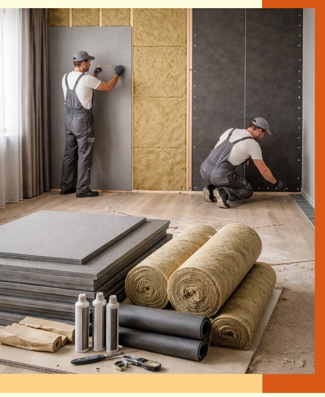 Шумоизоляция дома в Лабинске от 4826 руб/м2 — комплексная звукоизоляция под ключ | ТепломастерЛбк