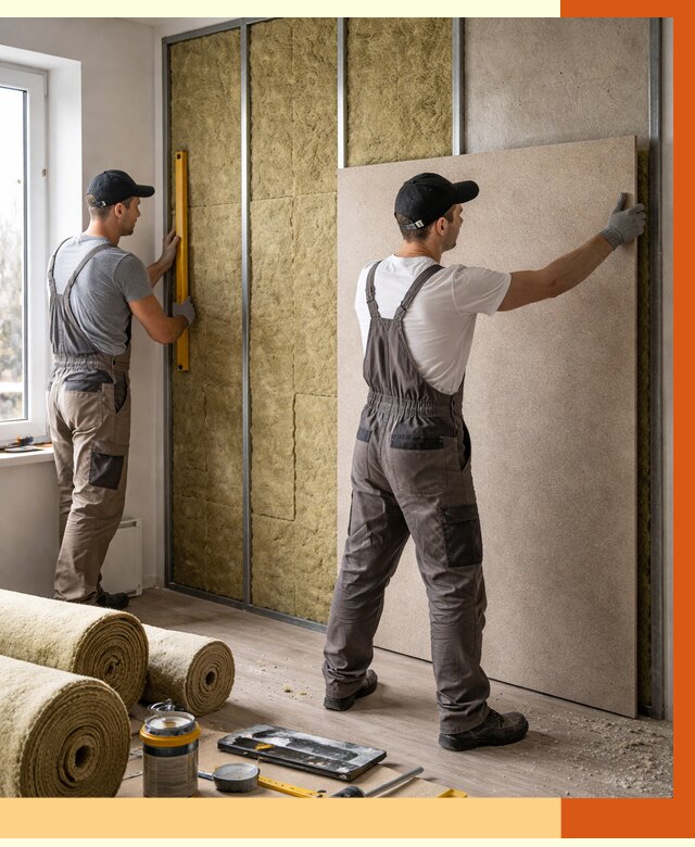 Шумоизоляция стен в Лабинске от 4826 руб/м2 — звукоизоляция стен под ключ | ТепломастерЛбк