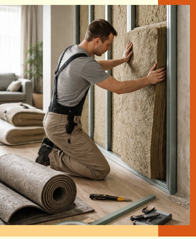 Шумоизоляция перегородок в Лабинске от 1769 руб. за м2 — ТепломастерЛбк