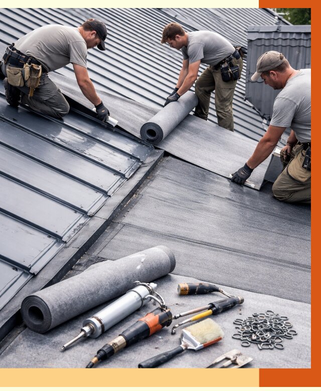 Гидроизоляция металлической кровли полимочевиной в Лабинске от 9115 руб. | ТепломастерЛбк