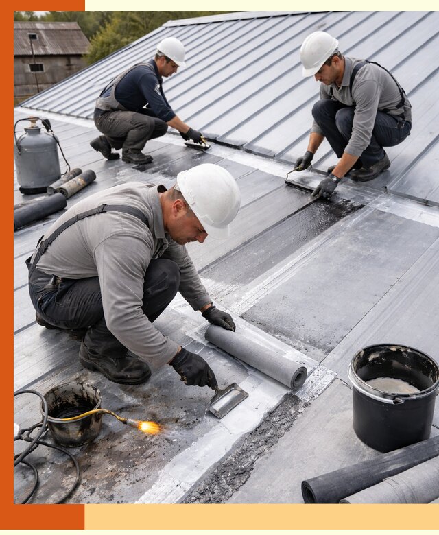 Гидроизоляция металлической кровли с гарантией в Лабинске