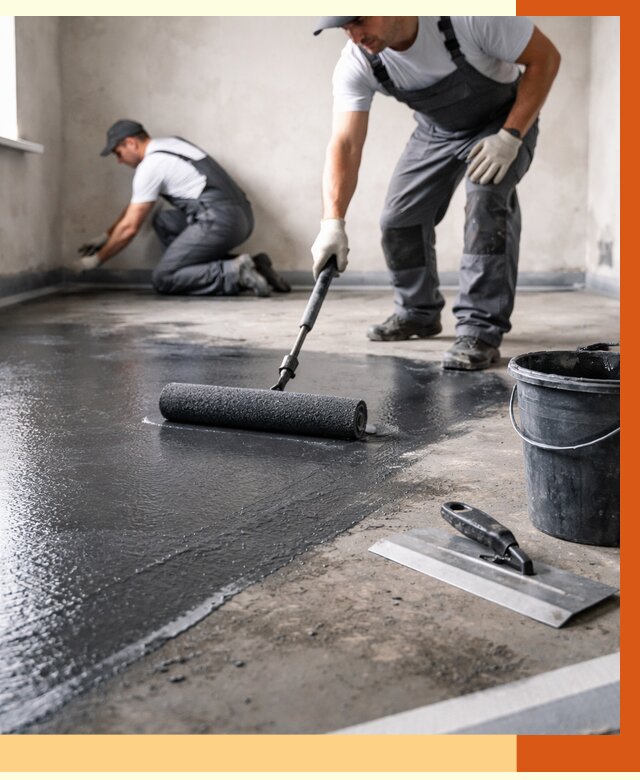 Профессиональная гидроизоляция пола в Лабинске от 9115 руб. под ключ | ТепломастерЛбк