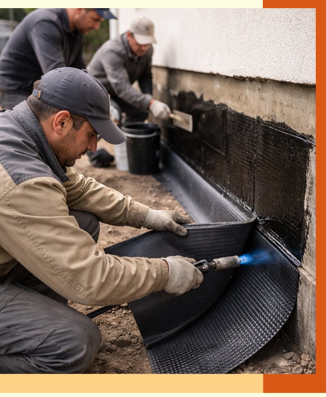 Гидроизоляция цоколя и отмостки в Лабинске от 9115 руб. — ТепломастерЛбк