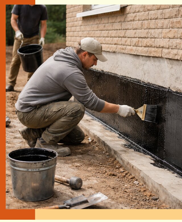 Гидроизоляция цоколя домов и зданий в Лабинске эффективными методами