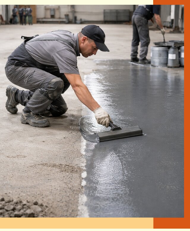 Гидроизоляция промышленного пола в Лабинске от 1287 руб./м2 — ТепломастерЛбк специалисты под ключ