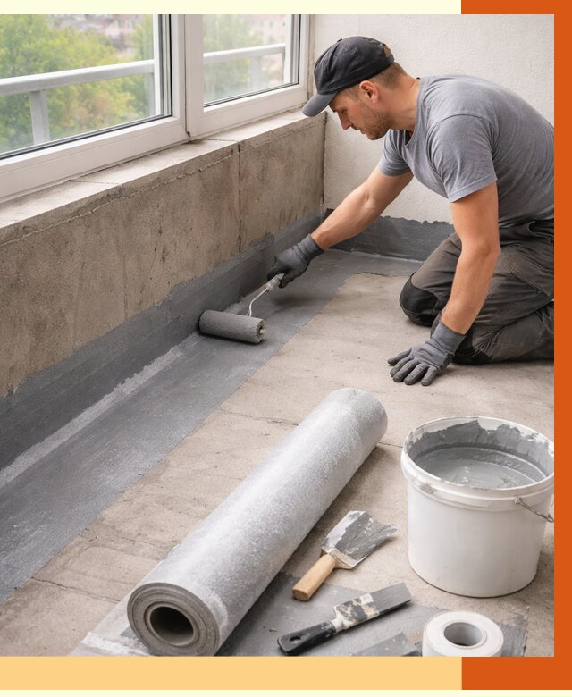 Профессиональная гидроизоляция балкона в Лабинске от 4504 руб. | ТепломастерЛбк