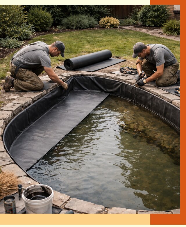 Гидроизоляция пруда в Лабинске от 16086 руб. под ключ | ТепломастерЛбк профессионально