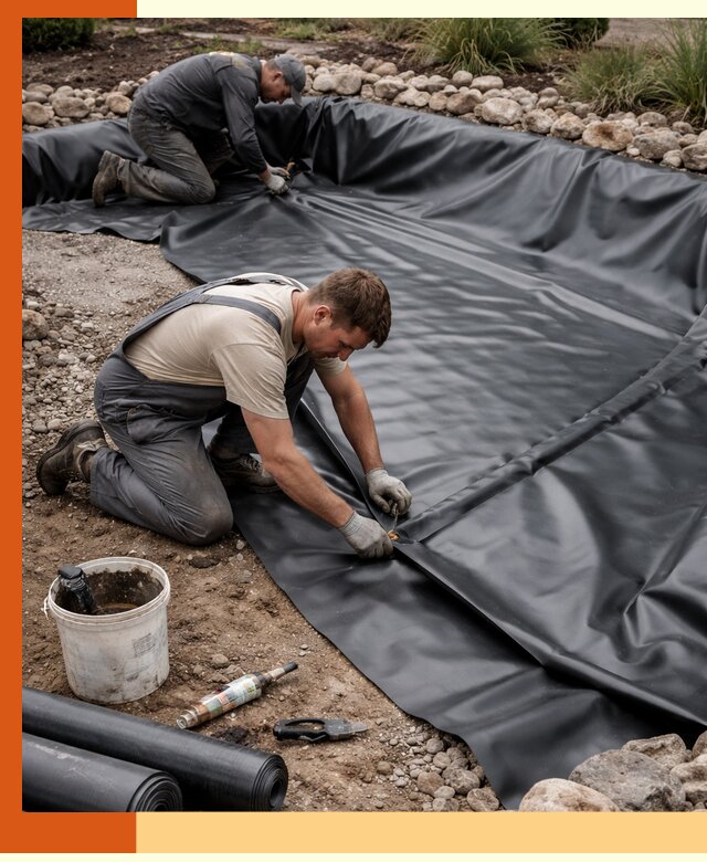 Гидроизоляция пруда в Лабинске: надежная защита и герметизация