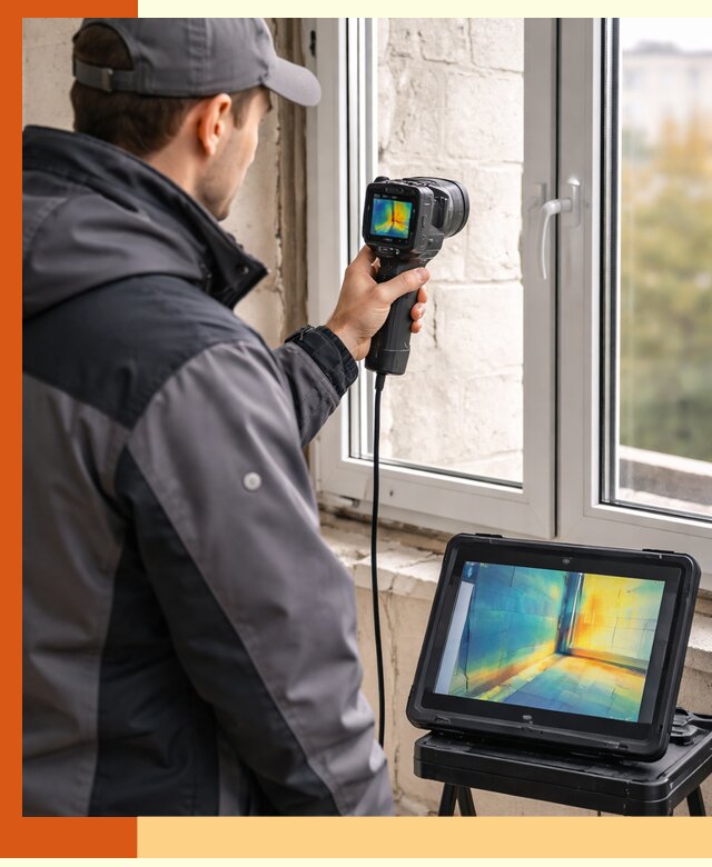 Тепловизионное обследование дома в Лабинске для выявления утечек тепла