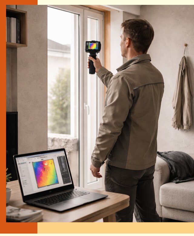 Тепловизионное обследование квартиры в Лабинске для поиска утечек тепла