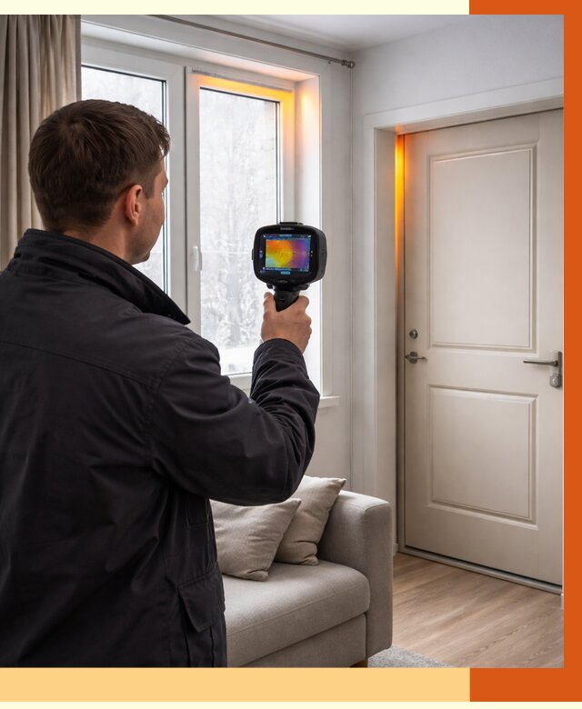 Тепловизионное обследование окон и дверей в Лабинске от 4826 руб. | ТепломастерЛбк