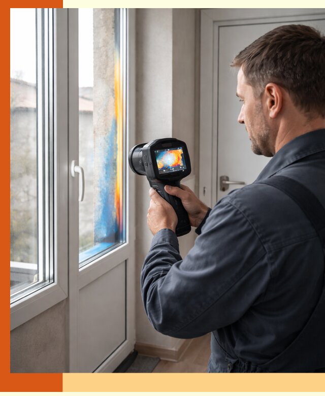 Тепловизионное обследование окон и дверей в Лабинске