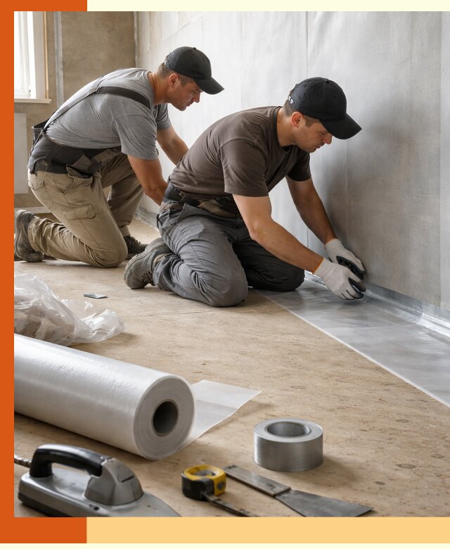 Монтаж пароизоляции для дома и помещений в Лабинске