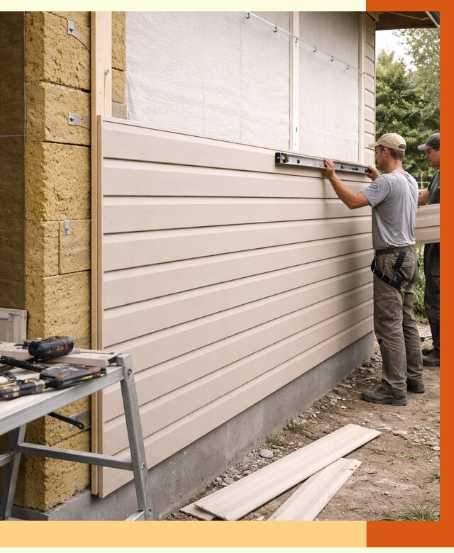 Монтаж сайдинга после утепления в Лабинске от 1984 руб. — обшивка и облицовка | ТепломастерЛбк